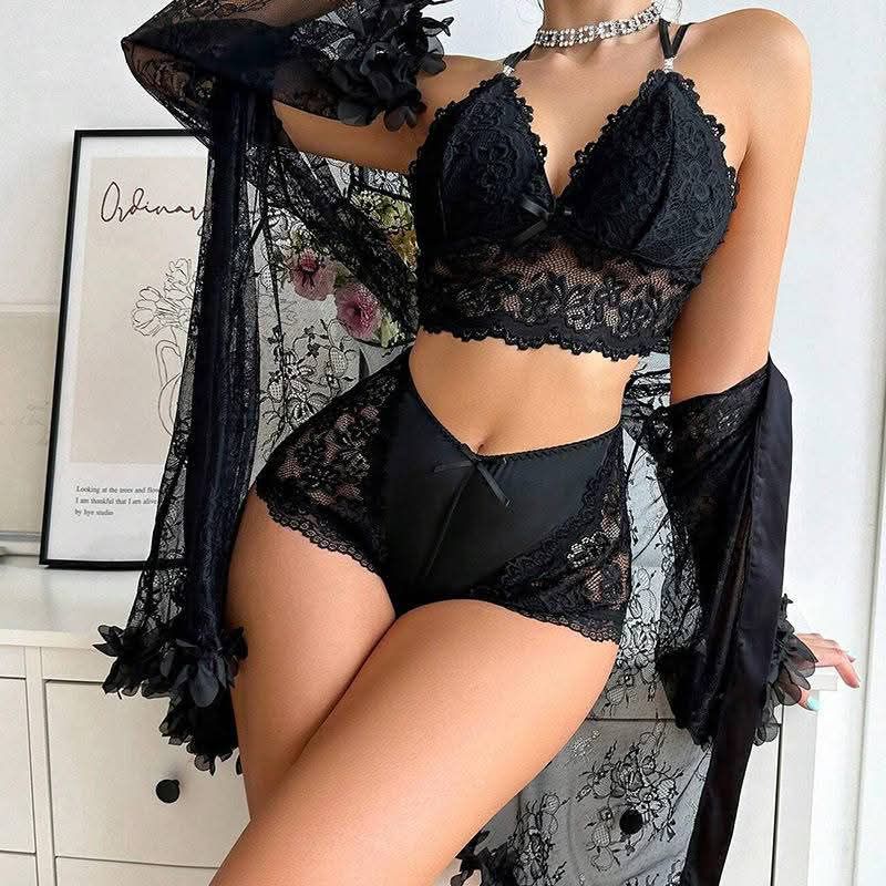 European and American Style Sexy Mesh See-Through Lingerie Set, Sexy Pajamas